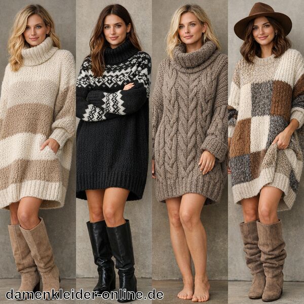Oversize Strickkleid Damen