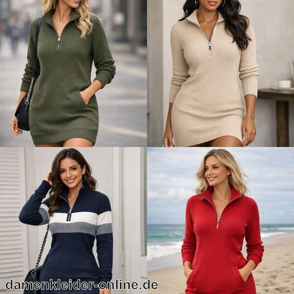 Pulloverkleid mit Reißverschluss