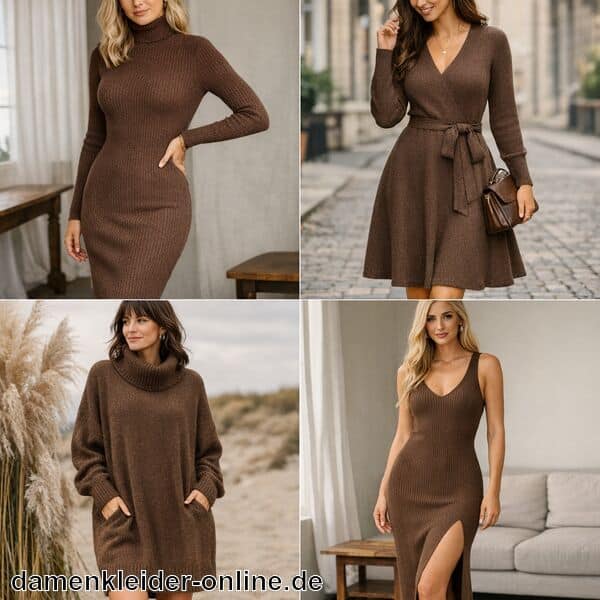 Braunes Strickkleid