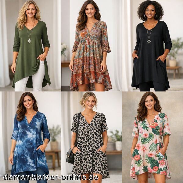 Longshirt Kleid Damen