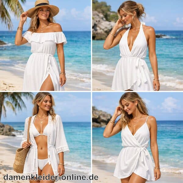 Weißes Strandkleid