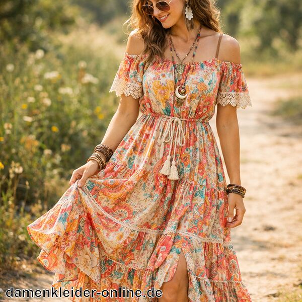 Hippie Kleid Damen