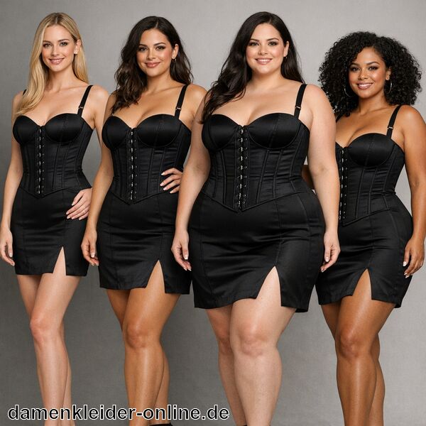 Korsett kleid schwarz