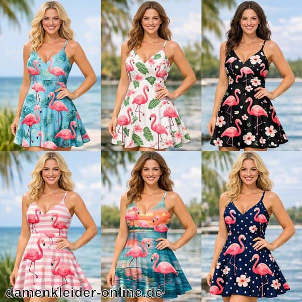 Flamingo Kleid Damen