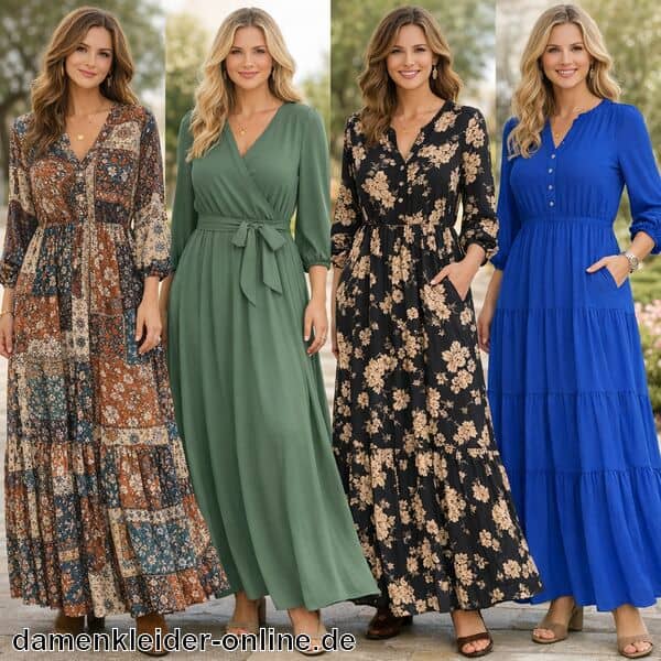 Kleid Damen Langarm