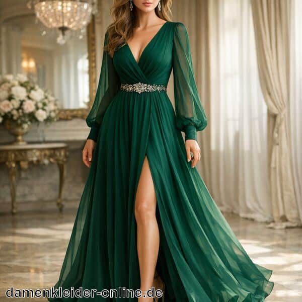 Langarm Kleid Maxi