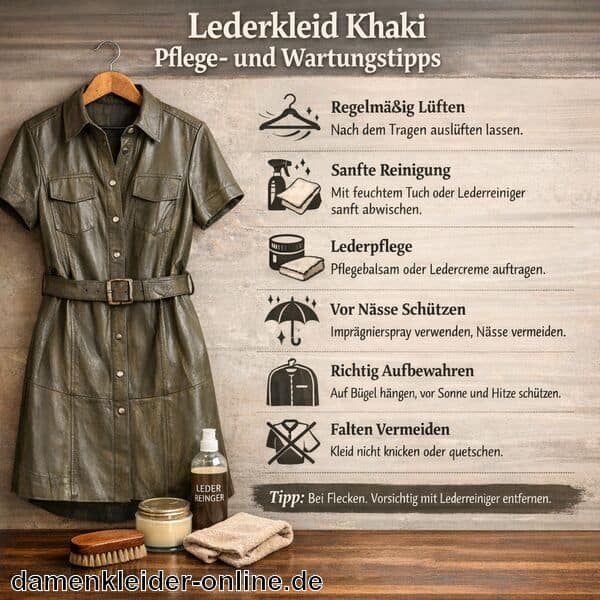 Lederkleid Khaki
