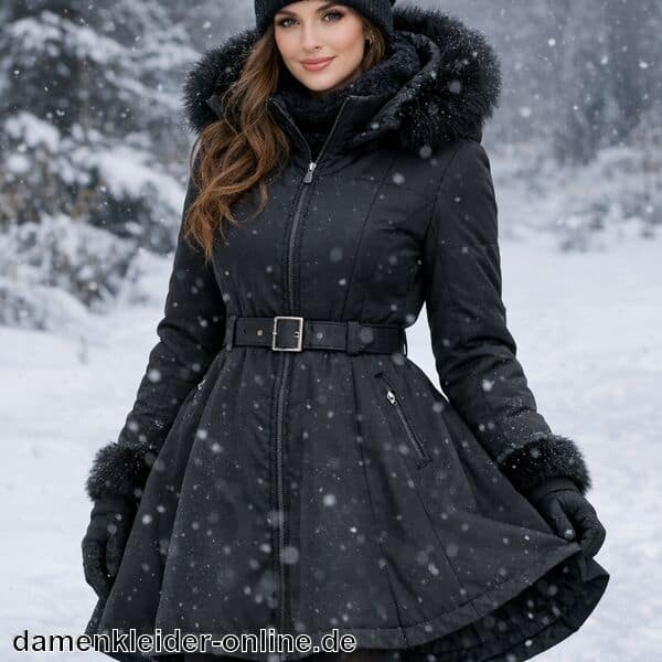 Schwarzes Winterkleid