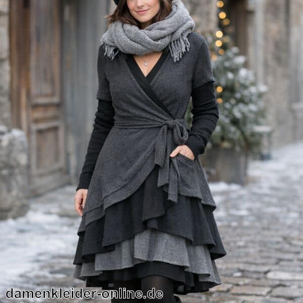 Wickelkleid Winterkleid