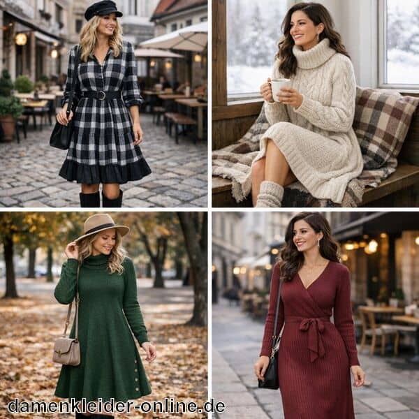 Winterkleid Damen Langarm