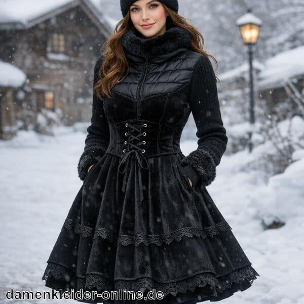 Winterkleid Schwarz