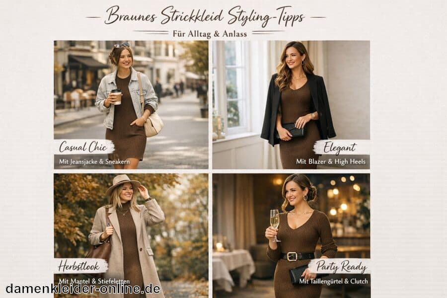Styling-Tipps für Alltag und Anlass - Braunes Strickkleid