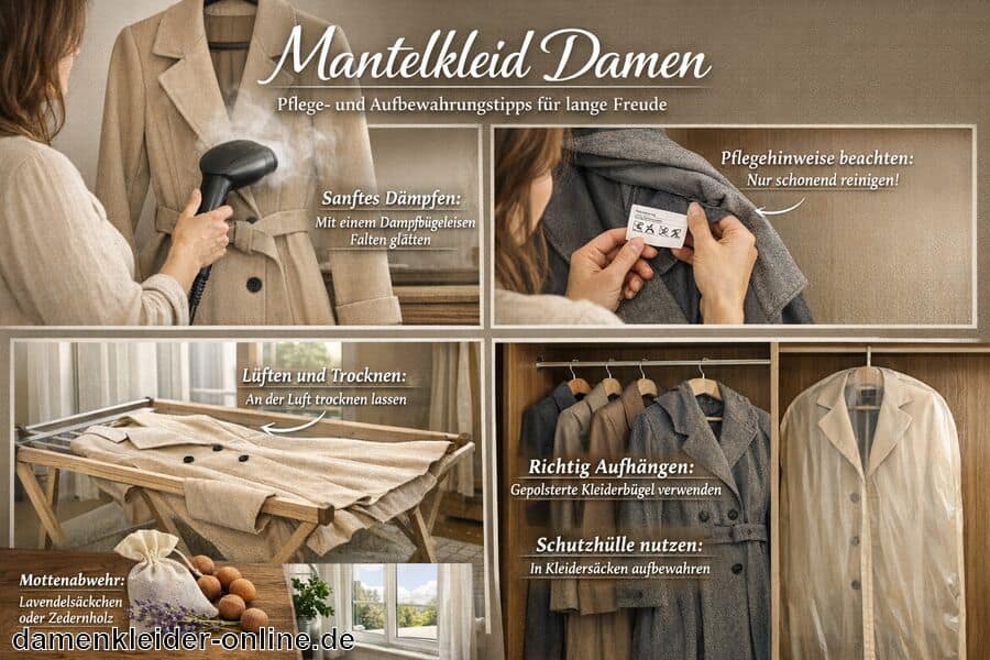 Pflege- und Aufbewahrungstipps für lange Freude - Mantelkleid Damen
