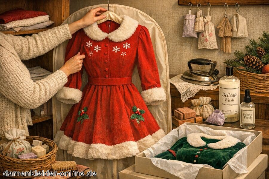Pflege und Aufbewahrung der Kleider optimieren - Vintage Weihnachtskleid