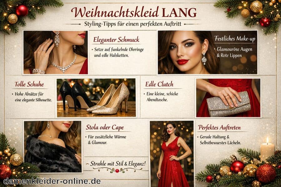 Styling-Tipps für einen perfekten Auftritt - Weihnachtskleid lang