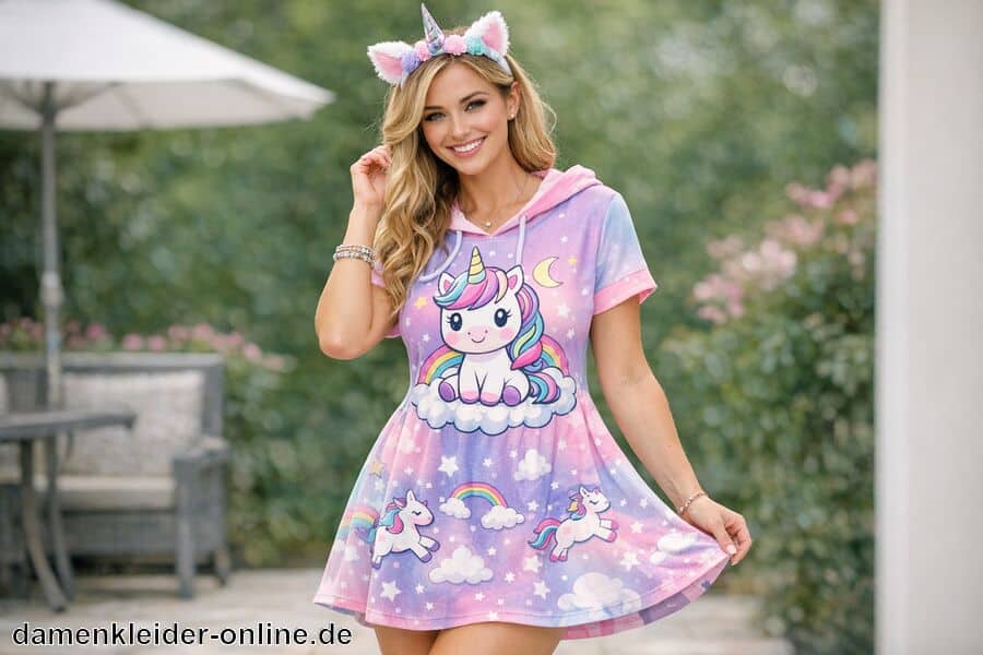 Perfekter Komfort und Trendy Style - Einhorn Kleid Damen