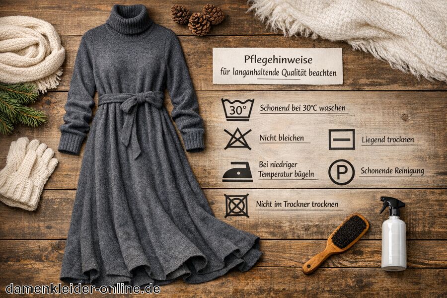 Pflegehinweise für langanhaltende Qualität beachten - Langes Winterkleid