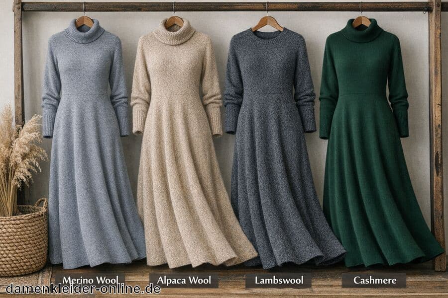 Materialwahl bei Wollkleidern - Maxi Wollkleid
