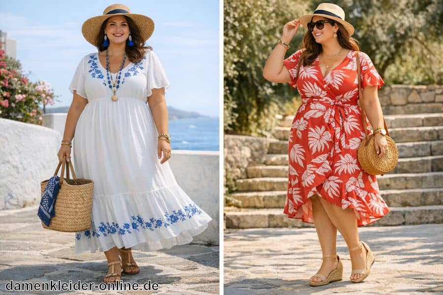 Stilvolle Accessoires ergänzen - Luftige Sommerkleider für Mollige