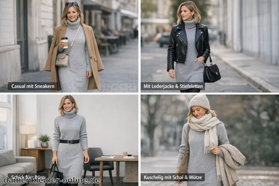 Styling-Tipps für den Alltag - Pulloverkleid mit Rollkragen
