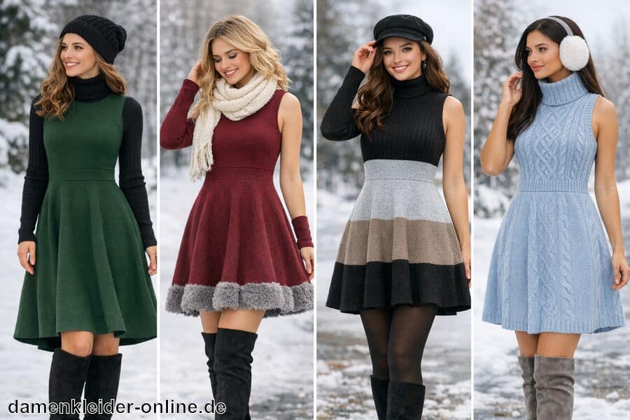 Trendige Designs und Farbauswahl - Winterkleid ohne Ärmel
