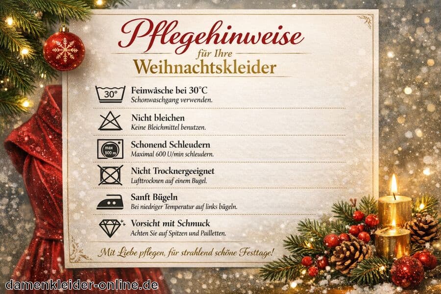 Pflegehinweise für Weihnachtskleider - Elegante Weihnachtskleider