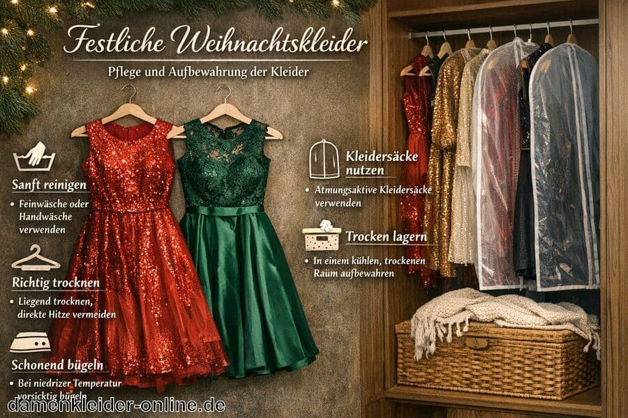 Pflege und Aufbewahrung der Kleider - Festliche Weihnachtskleider