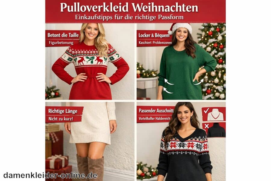 Einkaufstipps für die richtige Passform - Pulloverkleid Weihnachten