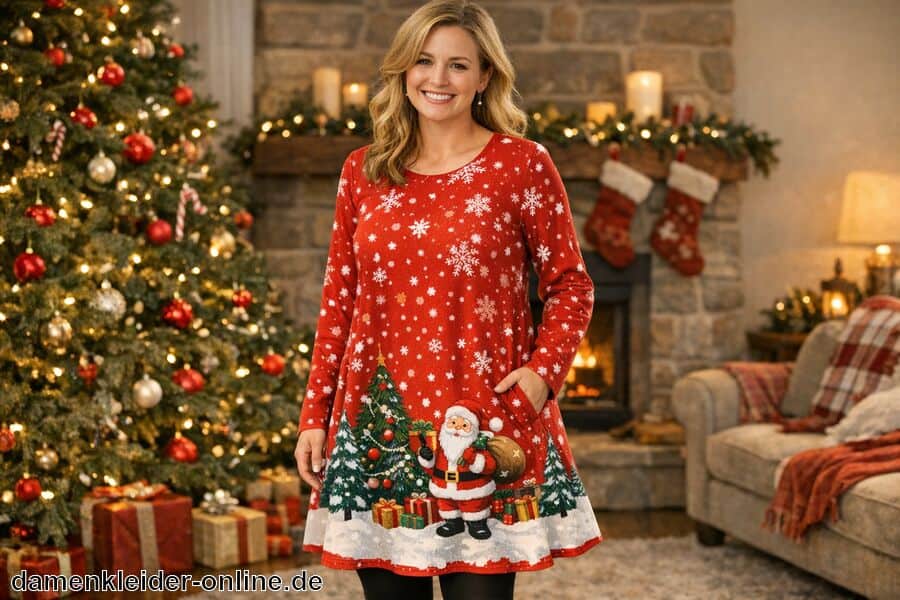 Bequeme Passform den ganzen Tag tragen - Weihnachtskleid A Linie