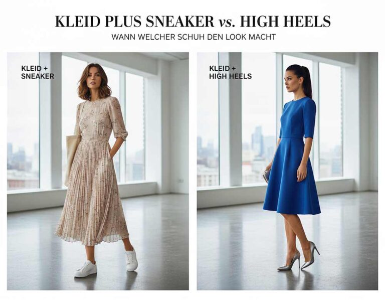 Kleid plus Sneaker vs. High Heels – wann welcher Schuh den Look macht