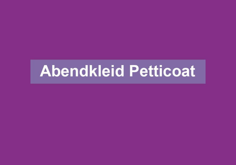 Abendkleid Petticoat