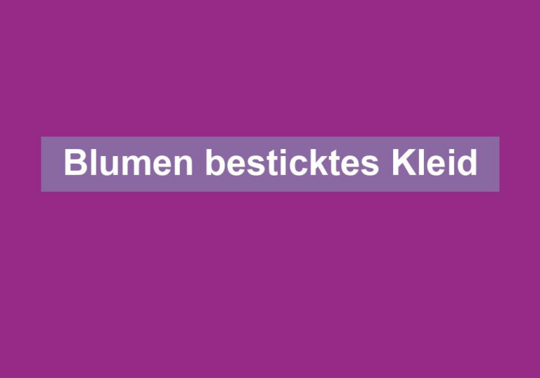 Blumen besticktes Kleid