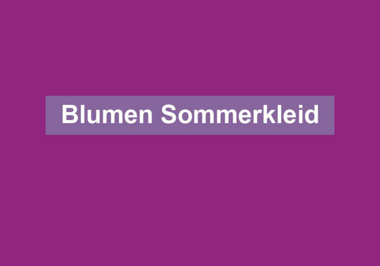 Blumen Sommerkleid