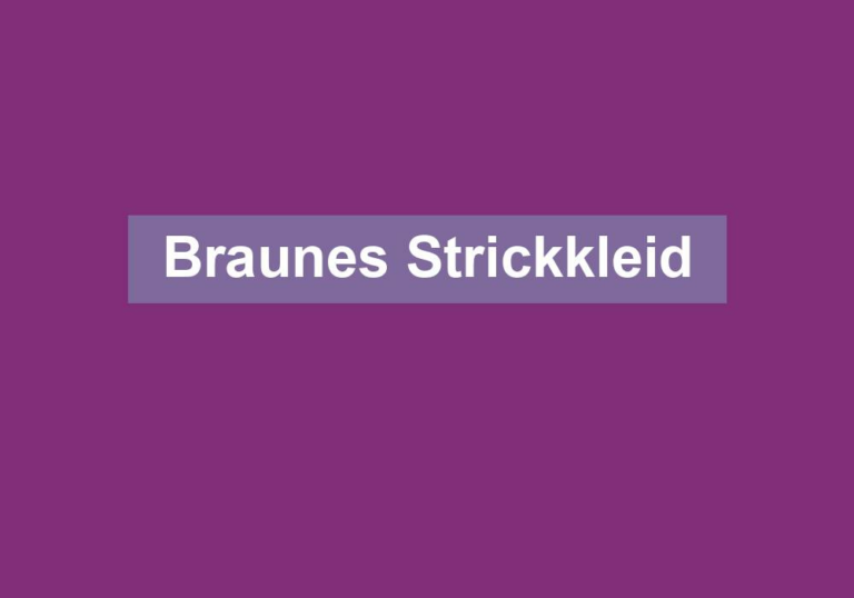 Braunes Strickkleid