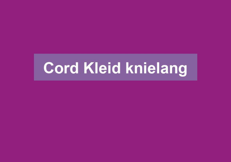 Cord Kleid knielang