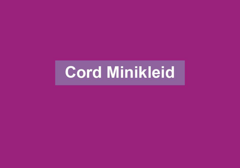 Cord Minikleid