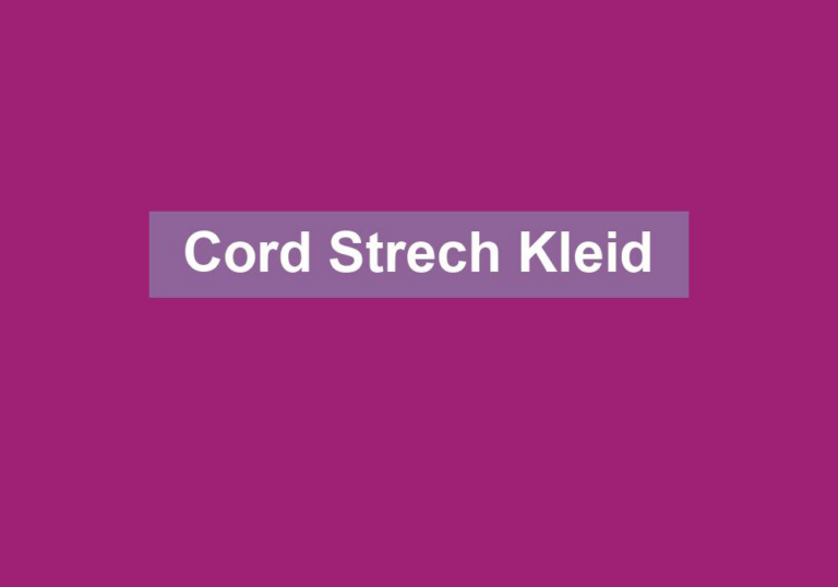 Cord Strech Kleid