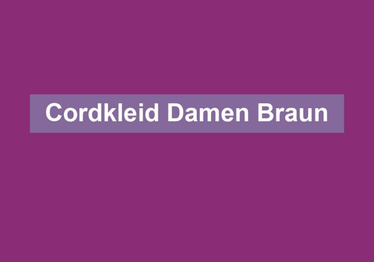 Cordkleid Damen Braun