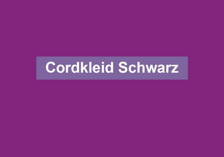 Cordkleid Schwarz