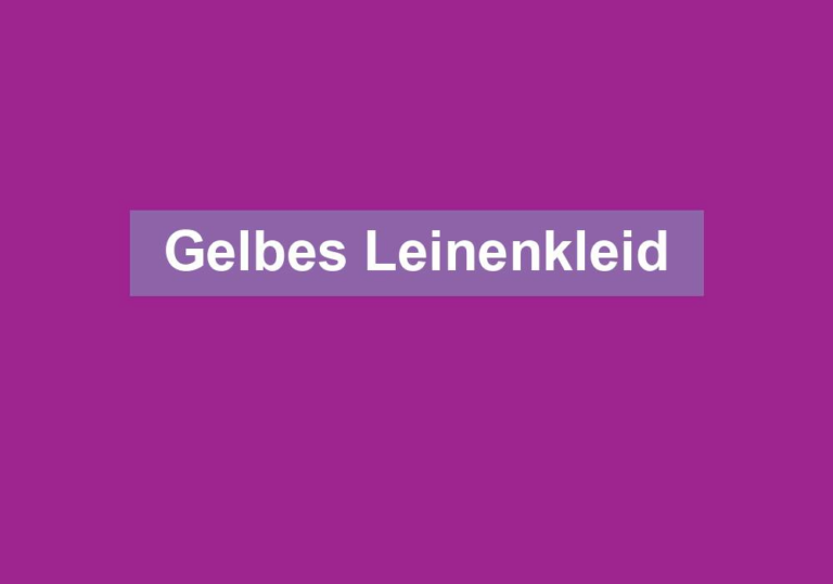 Gelbes Leinenkleid