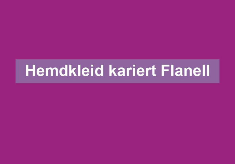 Hemdkleid kariert Flanell