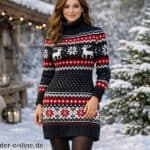 Kleid mit Norwegermuster