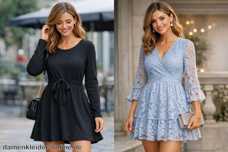 Langarm Kleid kurz