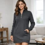 Pulloverkleid mit Reißverschluss