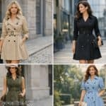 Trenchcoat Kleid Damen