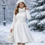 Winterkleid Weiß