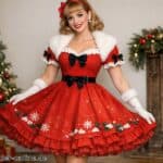 Weihnachtskleid 50er jahre