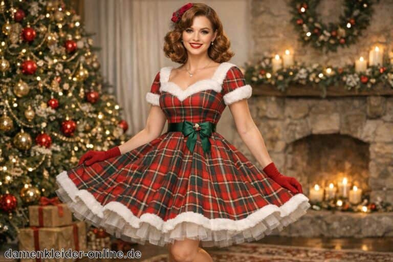 Weihnachtskleid Damen Vintage