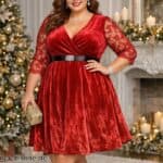 Weihnachtskleid Plus Size