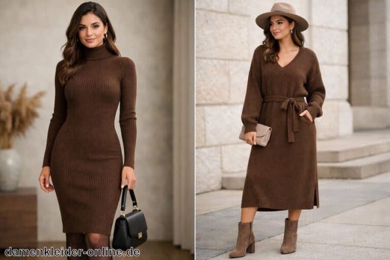 Braunes Strickkleid